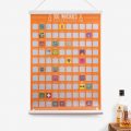 100 Whiskies Scratch Poster